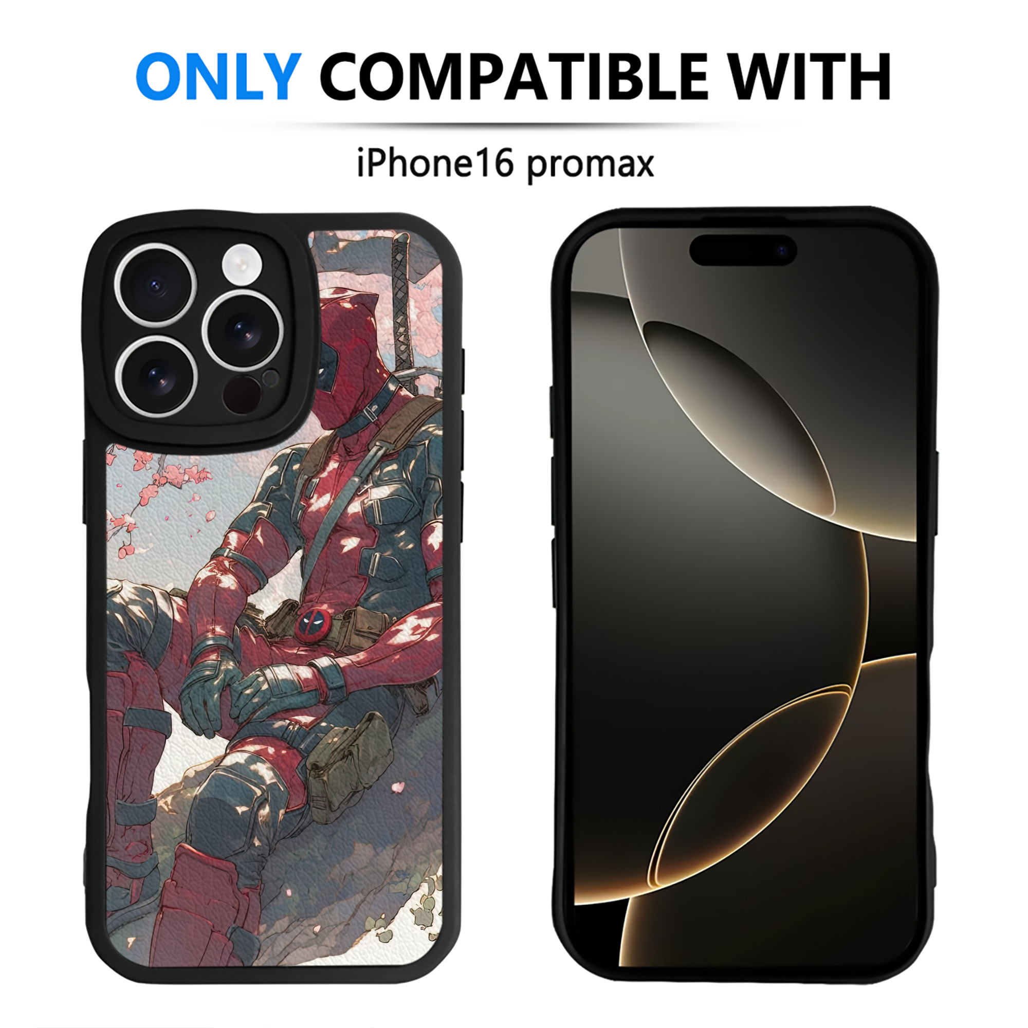 （画像用） Deadpool デッドプール 【iPhone 16シリーズ対応】シリコンスマホケース（レザー調） 材質：シリコン